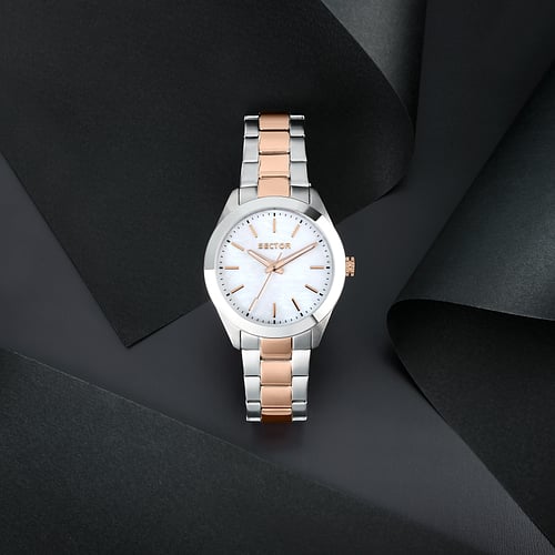 Sector 220 R3253588520 - bracciale metallo grigio/oro rosa - quadrante madreperla - cassa acciaio