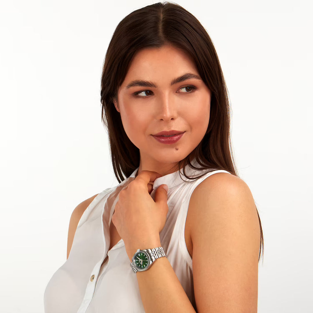 Sector 240 R3253240513 - cassa e bracciale acciaio - quadrante verde scuro con datario