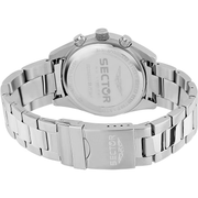 Sector 240 R3273676003 - bracciale e cassa acciaio - quadrante nero con cronografo e datario