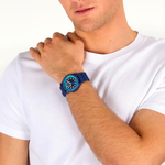Load image into Gallery viewer, Sector H2O R3251318004 - cassa acciaio blu - bracciale plastica blu - quadrante blu e azzurro - polso