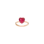 Load image into Gallery viewer, Anello Cuore Rubino Sintetico
