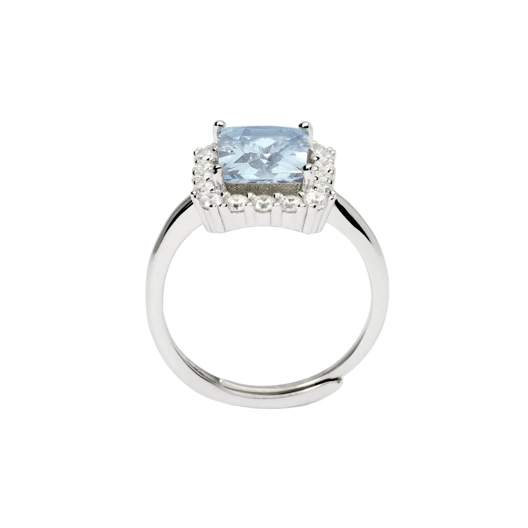 Mabina Anello in argento con acquamarina sintetica e zirconi 523367
