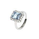 Load image into Gallery viewer, Mabina Anello in argento con acquamarina sintetica e zirconi 523367