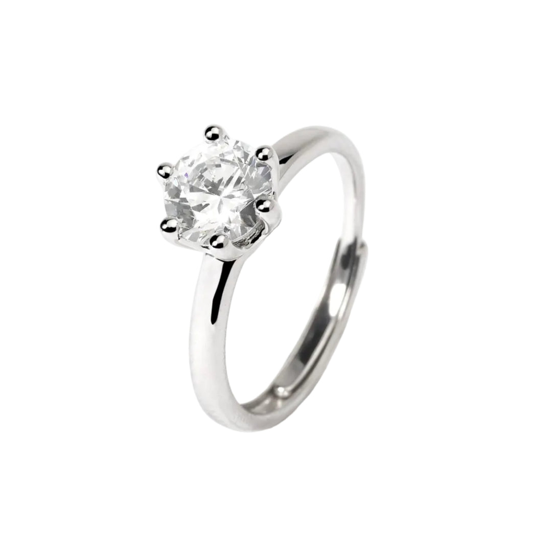 Mabina Anello in argento rodiato con zircone 523395