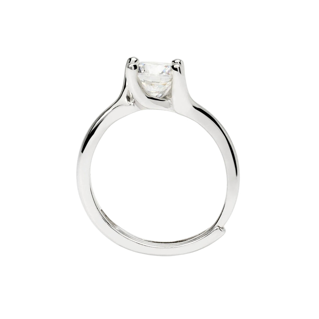 Mabina Anello solitario in argento con zircone 523399