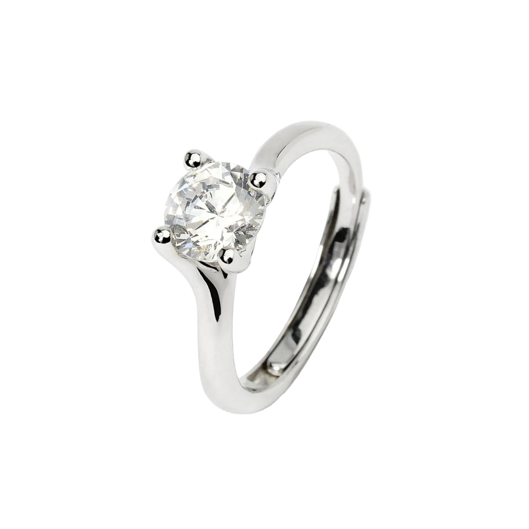 Mabina Anello solitario in argento con zircone 523399