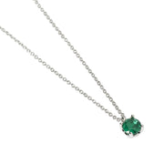 Mabina Girocollo in argento con smeraldo sintetico 553670