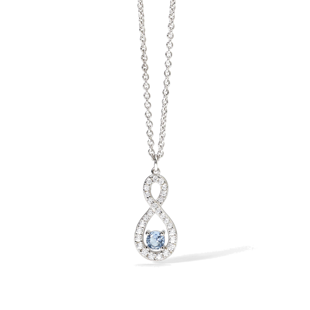 Collana Endless con Acquamarina Sintetica