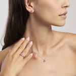 Load image into Gallery viewer, Mabina Orecchini in argento con tormaline sintetiche 563739