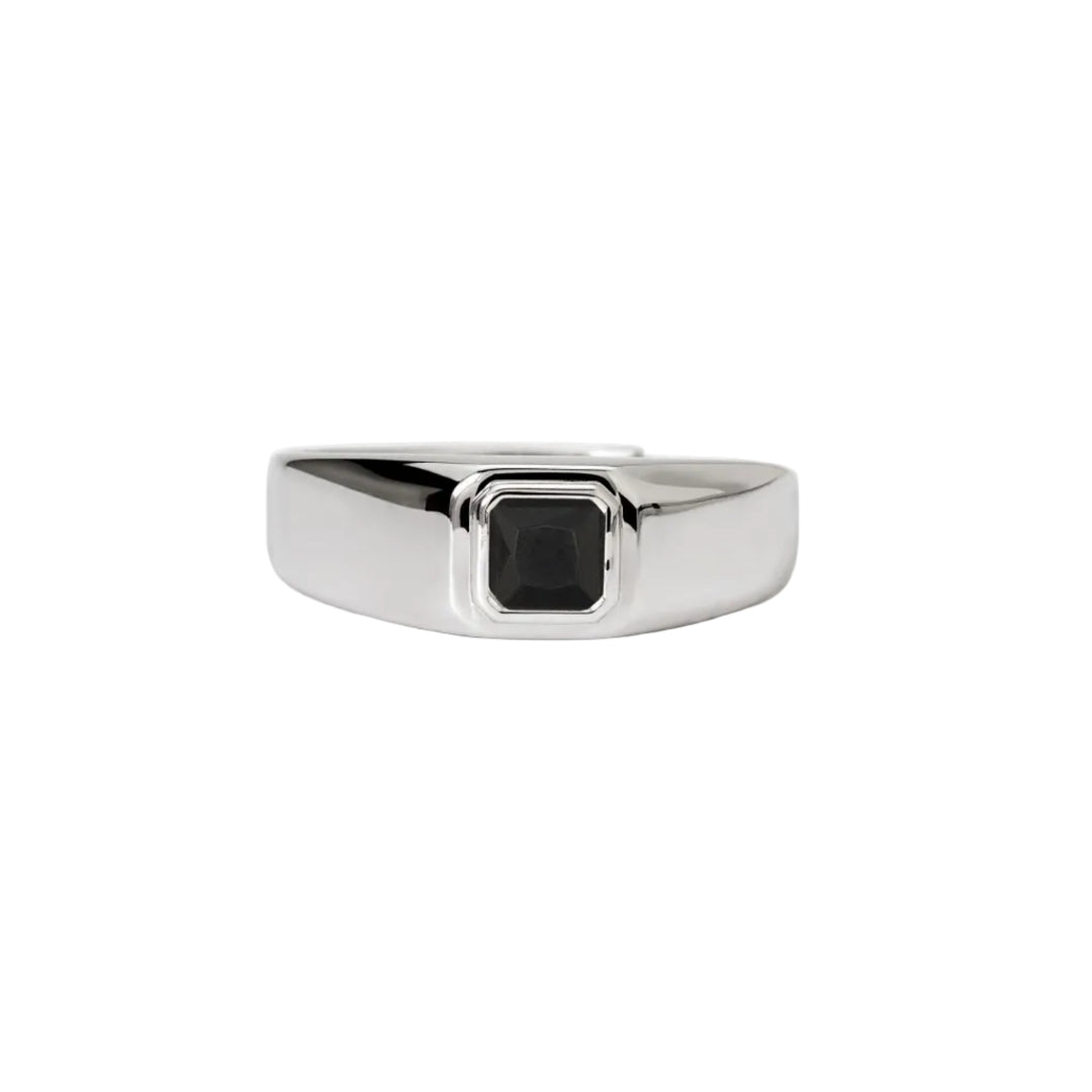 Mabina Anello in argento con zircone nero 523357
