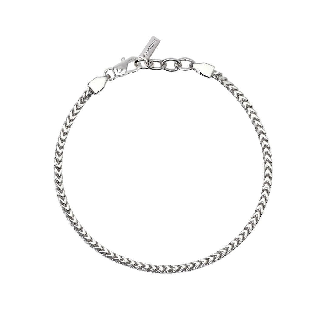 Mabina Bracciale in argento con catena a maglia franco 533804
