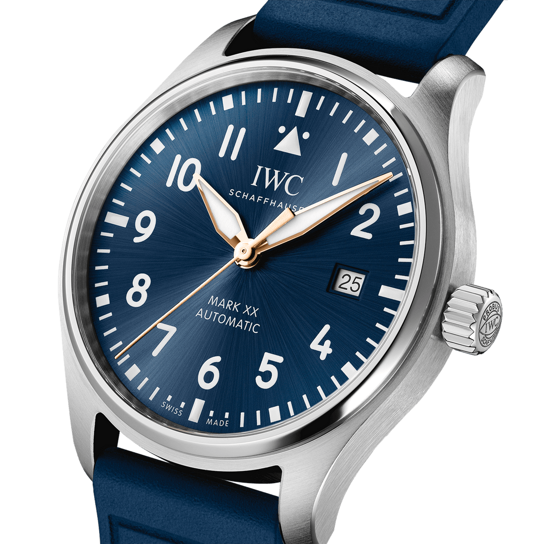 IWC Pilot’s Watch Mark XX Le Petit Prince IW328221 - cassa acciaio - cinturino gomma blu - quadrante blu con datario