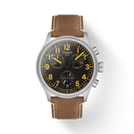 Load image into Gallery viewer, Tissot Chrono L 42mm T116.417.16.052.01 - cassa acciaio - cinturino pelle marrone - quadrante nero con cronografo e datario