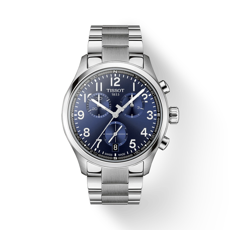 Tissot Chrono L 42mm T116.417.11.042.00 - bracciale e cassa acciaio - quadrante blu con datario e cronografo