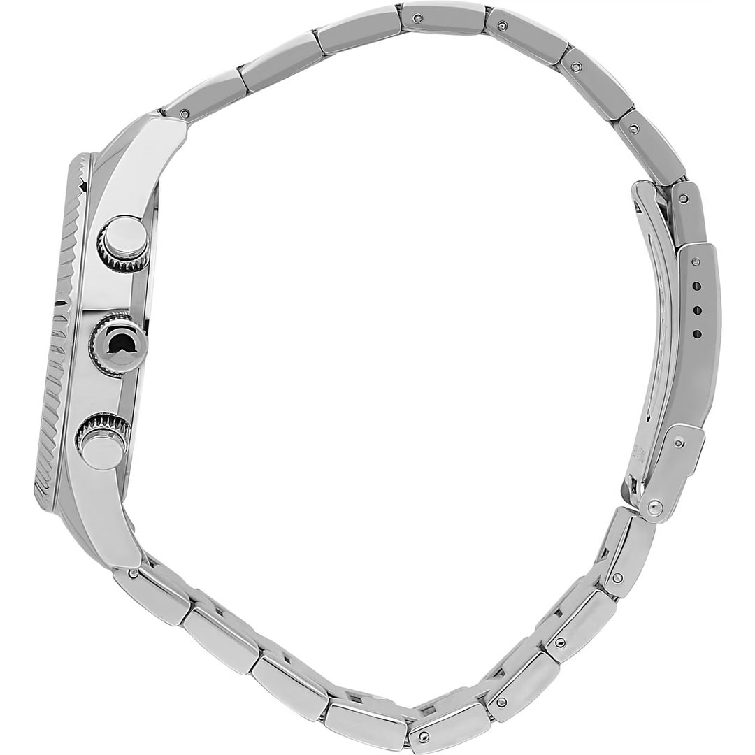 Sector 240 R3273676003 - bracciale e cassa acciaio - quadrante nero con cronografo e datario