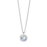 Mabina Girocollo argento con acquamarina sintetica e zirconi 553714