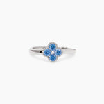Load image into Gallery viewer, Mabina Anello jasmine 523455 - fiore con zirconi azzurri