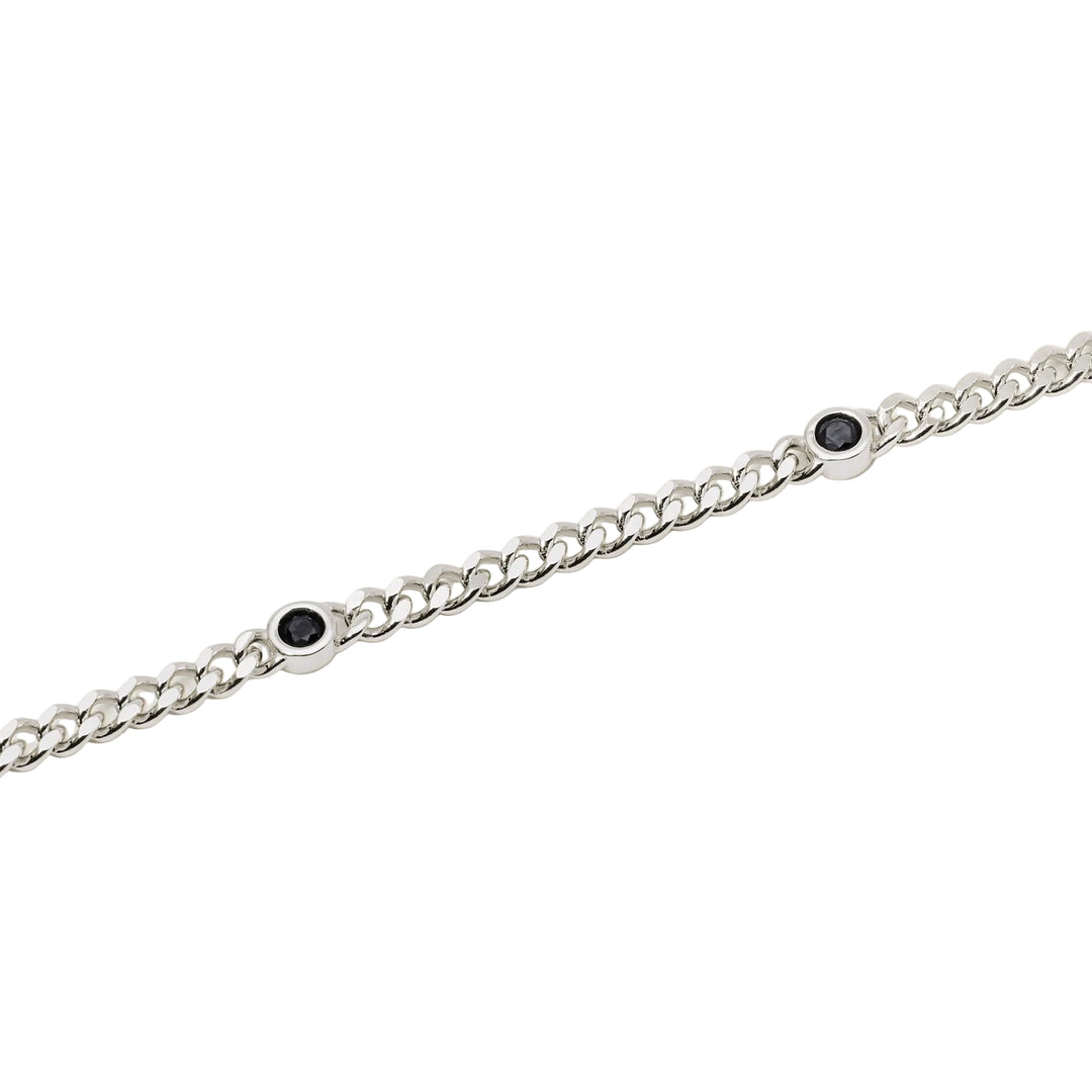 Mabina Bracciale con catena groumette e zirconi neri 533845