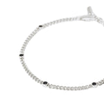Load image into Gallery viewer, Mabina Bracciale con catena groumette e zirconi neri 533845