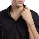 Load image into Gallery viewer, Mabina Bracciale con catena groumette e zirconi neri 533845