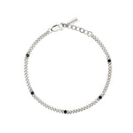 Load image into Gallery viewer, Mabina Bracciale con catena groumette e zirconi neri 533845