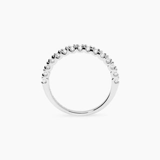 Anello mezza veretta con diamanti lab-grown