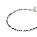 Load image into Gallery viewer, Mabina Bracciale tennis sottile con smeraldi e zaffiri sintetici 533859