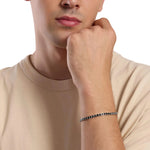 Load image into Gallery viewer, Mabina Bracciale tennis in argento con zirconi neri ottagonali 533978-20 