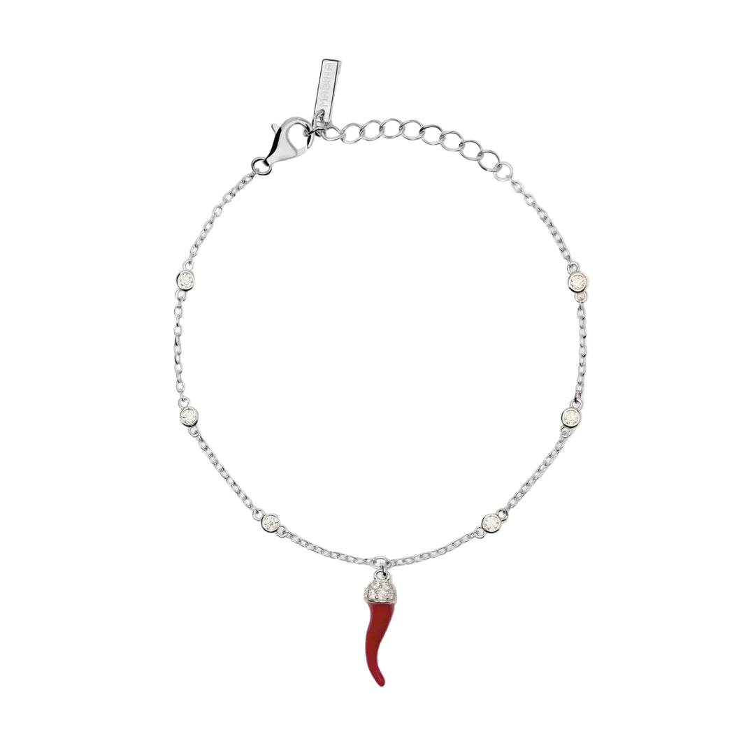 Mabina Bracciale in argento con cornetto smaltato e zirconi 533894