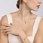 Load image into Gallery viewer, Mabina Bracciale in argento con cornetto smaltato e zirconi 533894