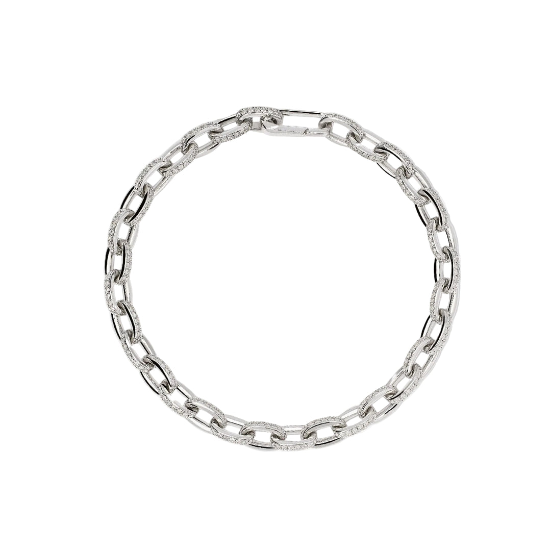 Mabina Bracciale in argento con catena rolò e zirconi 533966
