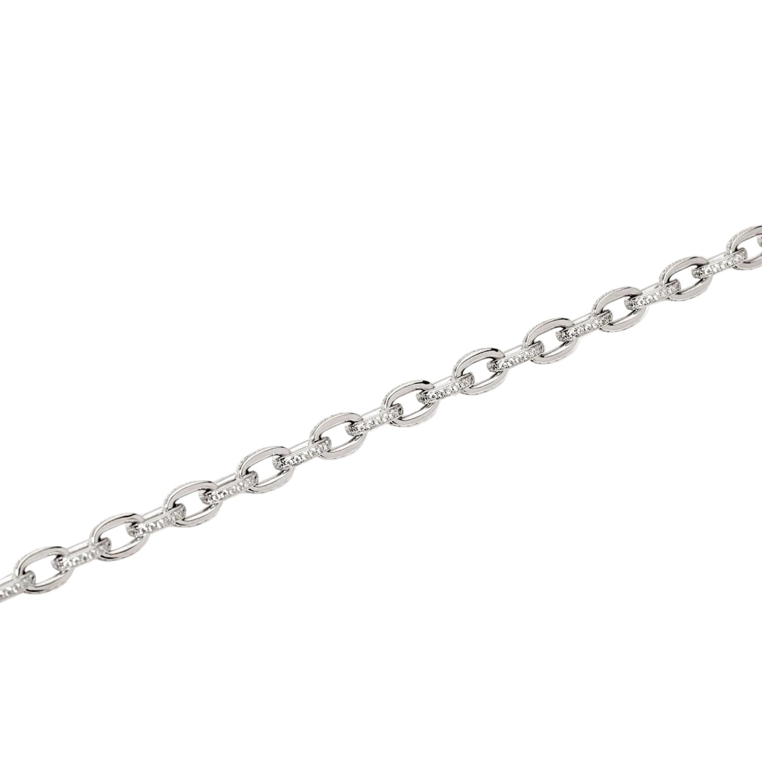Mabina Bracciale in argento con catena rolò e zirconi 533966
