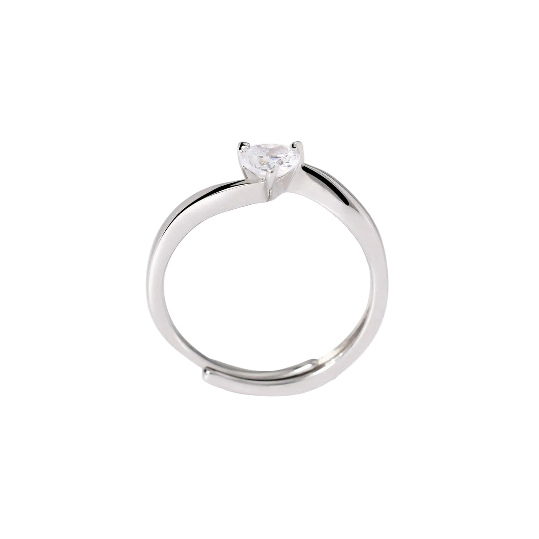 Mabina Anello in argento con zircone cuore 523429