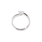 Mabina Anello in argento con zircone cuore 523429