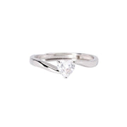 Mabina Anello in argento con zircone cuore 523429