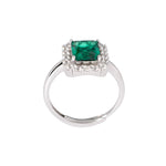 Load image into Gallery viewer, Mabina Anello in argento con smeraldo sintetico e zirconi 523433