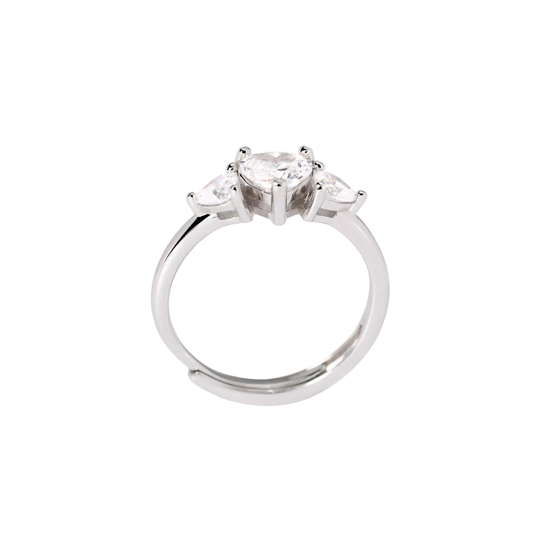 Mabina Anello in argento con zircone cuore 523435