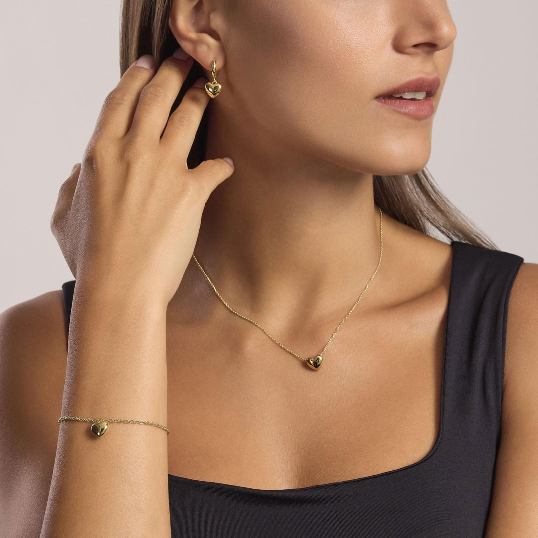 Mabina Bracciale placcato oro con ciondolo cuore 533949