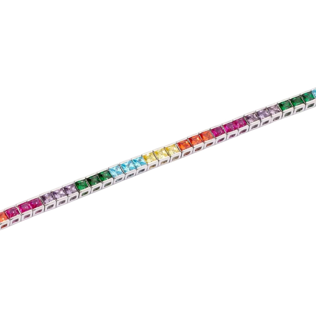 Mabina Bracciale tennis con zirconi multicolor 533954