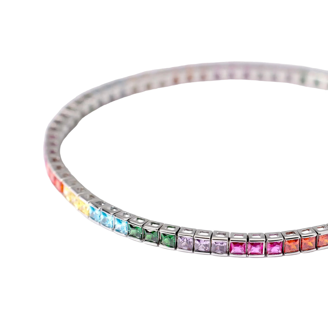 Mabina Bracciale tennis con zirconi multicolor 533954