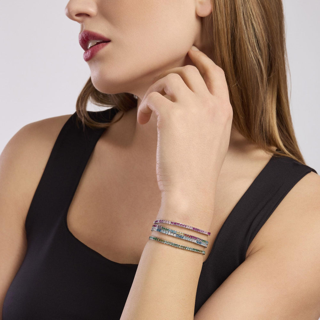 Mabina Bracciale tennis con zirconi multicolor 533954