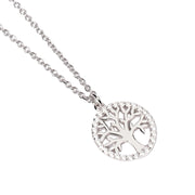Mabina Girocollo in argento con albero della vita e zirconi 553731
