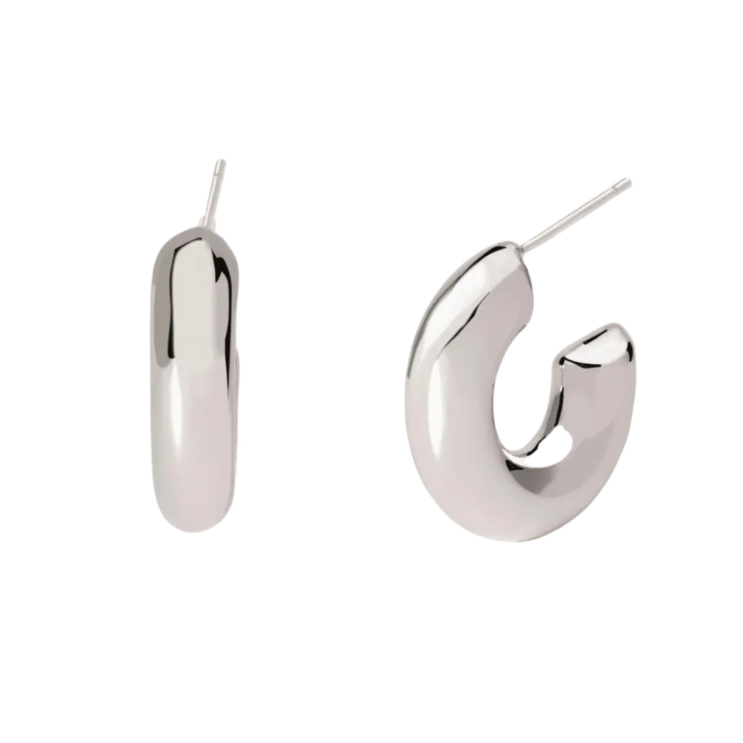 Mabina Orecchini chunky a cerchio aperto in argento 563841