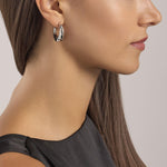 Load image into Gallery viewer, Mabina Orecchini a cerchio aperto grandi in argento 563843