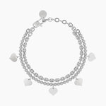 Load image into Gallery viewer, Bracciale catena e sfere con cuore
