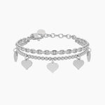 Load image into Gallery viewer, Bracciale catena e sfere con cuore
