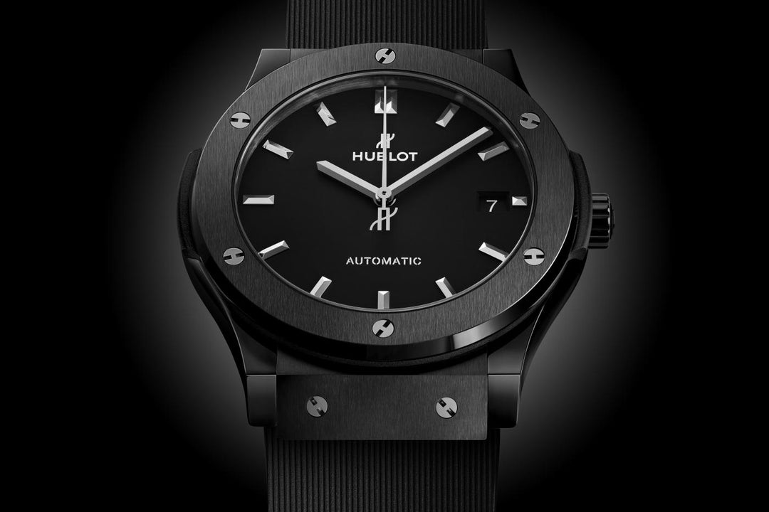Hublot Classic Fusion Black Magic 511.CM.1171.RX - cassa ceramica nera - cinturino gomma nera - quadrante nero con datario
