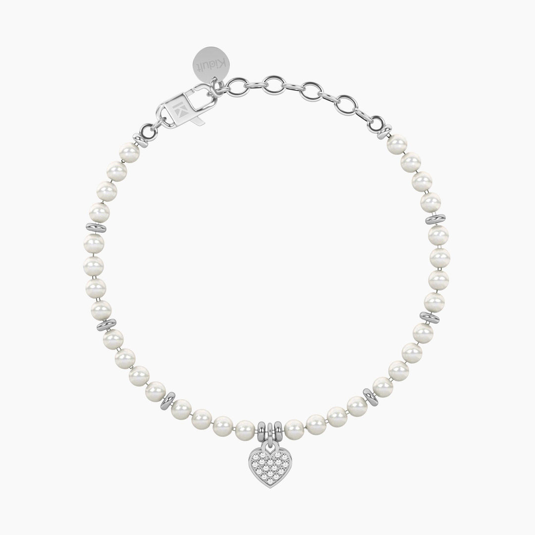 Bracciale con perle e cuore