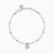 Bracciale con perle e cuore
