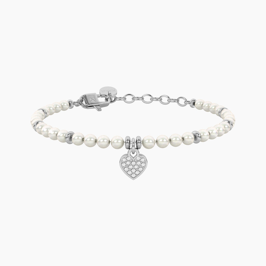 Bracciale con perle e cuore